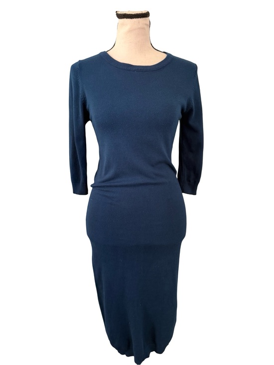 Sentimental Dresses & Skirts - Classic Navy Midi Knit Dress - Sleek Everyday Style